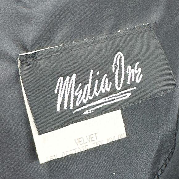 VTG 90s Black Mini Party Dress Women 13 Prom Puff Sleeve Witch Goth Grunge Punk - Picture 5 of 16